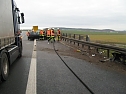 Schwerer Unfall auf der A38 (Foto: Feuerwehr Bleicherode) Schwerer Unfall auf der A38 (Foto: Feuerwehr Bleicherode)
