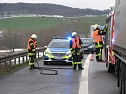 Schwerer Unfall auf der A38 (Foto: Feuerwehr Bleicherode) Schwerer Unfall auf der A38 (Foto: Feuerwehr Bleicherode)