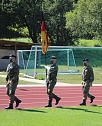 Bei Appell in Sondershausen Kommando &uuml;ber geben (Foto: Karl-Heinz Herrmann)