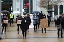 Proteste der Fris&ouml;rinnung vor dem Nordh&auml;user Bahnhof (Foto: oas)