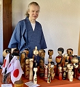 Henning Sabo mit japanischer Kunst beim Hanami in Bad Langensalza (Foto: osch)