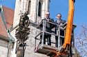 Feierliche Enth&uuml;llung der Bauernkriegss&auml;ule nach D&uuml;rers Pl&auml;nen (Foto: Christian Habel)