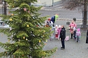 Gro&szlig;e Weihnachtsbaumschm&uuml;ck-Aktion auf dem T&ouml;pfermarkt in Bad Langensalza (Foto: emw/oas)