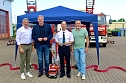 Feierliche Übergabe der neuen Drehleiter bei der Feuerwehr in Bad Langensalza (Foto: Eva Maria Wiegand) Feierliche Übergabe der neuen Drehleiter bei der Feuerwehr in Bad Langensalza (Foto: Eva Maria Wiegand)