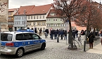 Weniger Teilnehmer bei der Kundgebung (Foto: oas)