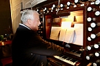 Bild: St. Martinsfeier in Bad Langensalza. Peter Ernst an der Orgel in der Marktkirche (Foto: Eva Maria Wiegand)