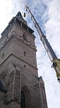 Bauarbeiten am Turm der Marktkirche in Bad Langensalza (Foto: M.Fromm)