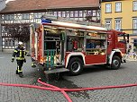 Feuerwehr&uuml;bung in der Bad Langensalzaer Altstadt (Foto: oas)