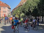 &Uuml;ber 150 Fahrradfahrer sind heute unterwegs nach Apolda (Foto: oas)