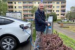 Neue Ladestation f&uuml;r E-Autos in der B&ouml;hmenstra&szlig;e (Foto: oas)
