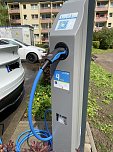 Neue Ladestation f&uuml;r E-Autos in der B&ouml;hmenstra&szlig;e (Foto: oas)