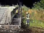 Laubenbrand in Allmenhausen (Foto: Feuerwehr Ebeleben/Silvio Dietzel)
