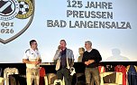 Drei Preu&szlig;en-Pr&auml;sidenten im Gespr&auml;ch: Harbauer, Fellbach und John (v.l.n.r.) (Foto: oas)