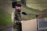 Oberstleutnant Hoppe beim Verabschiedungsappell von Major Baumbach (Aufkl&auml;rungsbataillons 13 - Standort Gotha) auf dem Jahnplatz in Bad Langensalza (Foto: Eva Maria Wiegand)