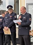 Ehrung der Alterskameraden - Feuerwehrstele vor dem Barbaraheim Mühlhausen (Foto: LRA Unstrut-Hainich-Kreis) Ehrung der Alterskameraden - Feuerwehrstele vor dem Barbaraheim Mühlhausen (Foto: LRA Unstrut-Hainich-Kreis)