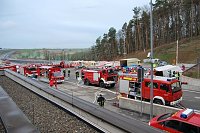 Übung auf der Autobahn Bild: Übung auf der Autobahn