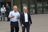 Bild: Th&uuml;ringens Innenminister Georg Maier stellte die Feuerwehrstatistik f&uuml;r das Jahr 2022 in der neuen Feuerwache in Nordhausen vor