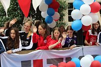 Teilnehmerinnen und Teilnehmer des Festumzuges zum 211. Brunnenfest in Bad Langensalza Bild: Teilnehmerinnen und Teilnehmer des Festumzuges zum 211. Brunnenfest in Bad Langensalza