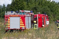 Ein ausgebrannter Wagen mit einer Leiche wurde heute bei Nordhausen gefunden Bild: Ein ausgebrannter Wagen mit einer Leiche wurde heute bei Nordhausen gefunden