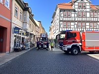 Einsatz heute Vormittag in Bad Langensalzas Innenstadt Bild: Einsatz heute Vormittag in Bad Langensalzas Innenstadt