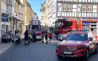 Einsatz heute Vormittag in Bad Langensalzas Innenstadt Bild: Einsatz heute Vormittag in Bad Langensalzas Innenstadt