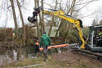 Bild: Biberbau-Drainage in der Salza