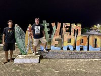 Weihnachtsgrüße von Dr. Brandao mit Sohn aus Ubatuba (Brasilien) nach Bad Langensalza mit T-Shirts von Ghost Tatoo aus Bad Langensalza Bild: Weihnachtsgrüße von Dr. Brandao mit Sohn aus Ubatuba (Brasilien) nach Bad Langensalza mit T-Shirts von Ghost Tatoo aus Bad Langensalza