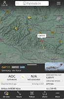 Großmaschine der Bundesluftwaffe unterwegs über Thüringen Bild: Großmaschine der Bundesluftwaffe unterwegs über Thüringen