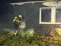 Laubenbrand in Allmenhausen Bild: Laubenbrand in Allmenhausen