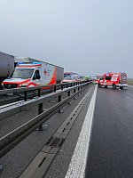 Bild: Massenkarambolage aus der A71 zwischen Heldrungen und K&ouml;lleda