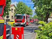 Bild: In Menteroda geriet am Donnerstag ein Wohnhaus in Brand.