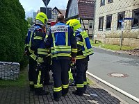 Bild: In Menteroda geriet am Donnerstag ein Wohnhaus in Brand.