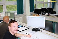 Azubis bei der GSES Bild: Azubis bei der GSES