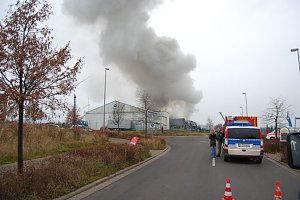 Dicke Rauchschwaden über Greußen