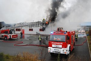 Dicke Rauchschwaden über Greußen