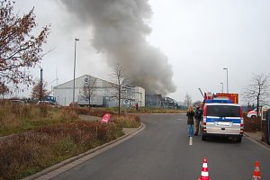 Dicke Rauchschwaden über Greußen