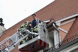 Feuerwehreinsatz in der Innenstadt von Bad Langensalza