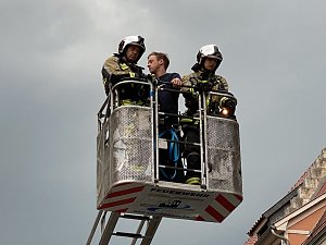 Feuerwehr&uuml;bung in der Bad Langensalzaer Altstadt