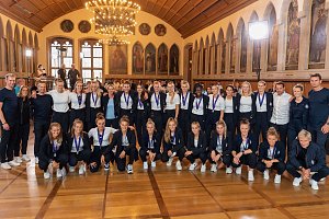Empfang der Nationalmannschaft in Frankfurt