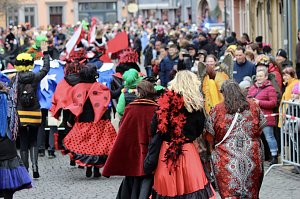 ZUm Karnevalsumzug zog es viele Jecken in die Stadt Bad Langensalza