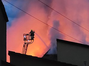 Großbrand am Abend in Oberdorla