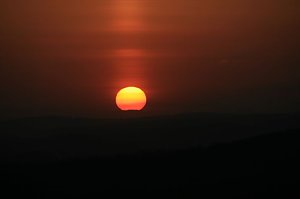Sonnenuntergang - fotografiert vom Hainer Berg