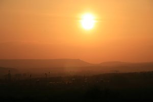 Sonnenuntergang - fotografiert vom Hainer Berg