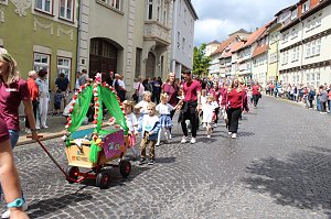 Gro&szlig;er festlicher Umzug zum 211. Brunnenfest in Bad Langensalza