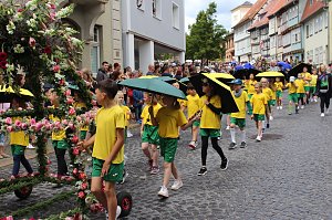 Gro&szlig;er festlicher Umzug zum 211. Brunnenfest in Bad Langensalza