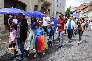 Gro&szlig;er festlicher Umzug zum 211. Brunnenfest in Bad Langensalza