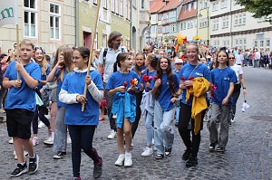 Gro&szlig;er festlicher Umzug zum 211. Brunnenfest in Bad Langensalza