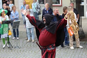 211. Brunnenfestumzug in Bad Langensalza mit vielen fr&ouml;hlichen Akteuren