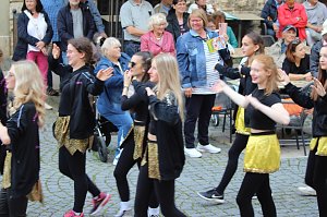 Teilnehmerinnen und Teilnehmer des Festumzuges zum 211. Brunnenfest in Bad Langensalza 