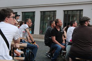 Public Viewing auf dem Neumarkt in Bad Langensalza zum Achtelfinalspiel der EM 2024 - Deutschland gegen D&auml;nemark